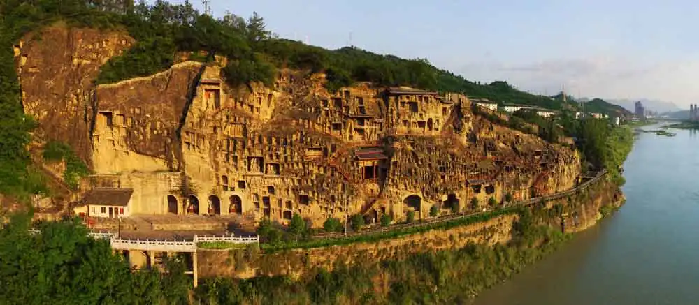 Thousand Buddha Cliff is located in Guangyuan City