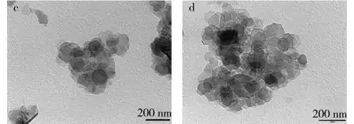 Fig.2 TEM images of Mg （OH）2 nano-particles obtained with