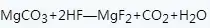 Preparation of magnesium fluoride by magnesium carbonate method