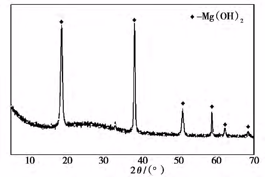 The XRD pattern of precursor magnesium hydroxide